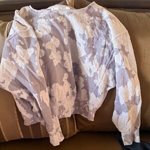 Hippie Rose Purple and Cream Sweater